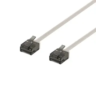 Produktfoto för DELTACO Cat6a patchkabel, flat, 1,5m, grå