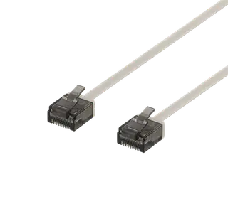 Produktfoto för DELTACO Cat6a patchkabel, flat, 1m, grå