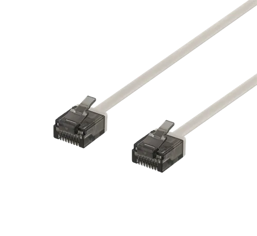 Alternativ bild 0 för DELTACO Cat6a patchkabel, flat, 1m, grå