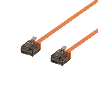 Produktfoto för DELTACO Cat6a patchkabel, flat, 1m, orange