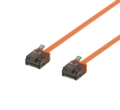 Alternativ bild 0 för DELTACO Cat6a patchkabel, flat, 1m, orange