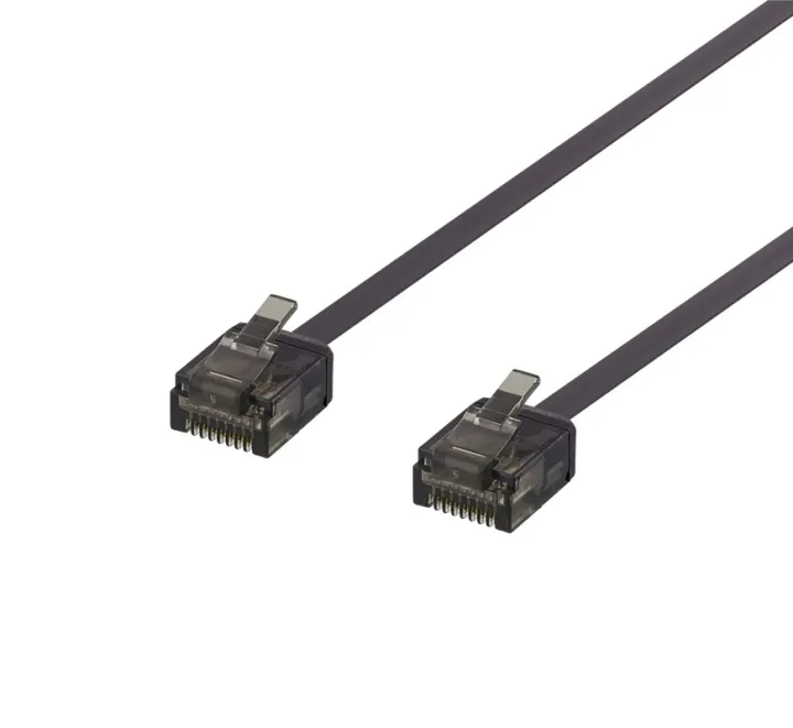Alternativ bild 0 för DELTACO Cat6a patchkabel, flat, 1m, svart