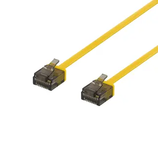 Produktfoto för DELTACO Cat6a patchkabel, flat, 2m, gul