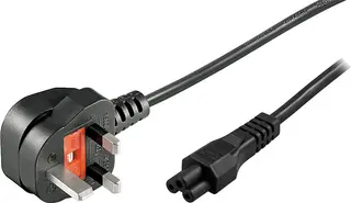 Produktfoto för Deltaco Del-109f-uk 3m Bs 1363 C5 Coupler Svart
