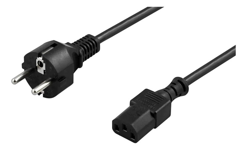 Bild 2 för Deltaco DEL-111N - power cable - power CEE 7/7 to power IEC 60320 C13 - 10 m