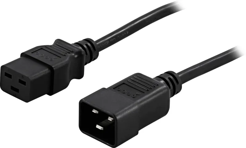 Bild 1 för Deltaco Del-112m-50 0.5m Ström Iec 60320 C19 Ström Iec 60320 C20