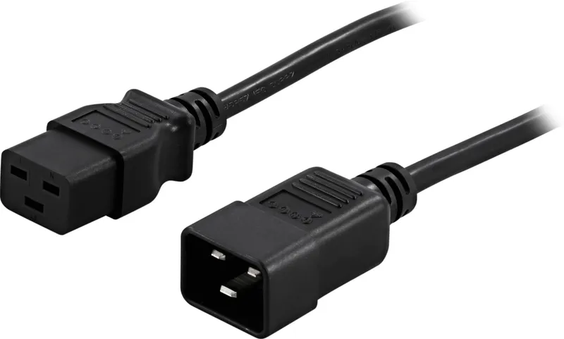 Bild 2 för Deltaco DEL-112NA - power extension cable - IEC 60320 C19 to IEC 60320 C20 - 2 m
