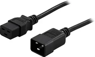 Produktfoto för Deltaco Del-112pa 3m C19 Coupler C20 Coupler Svart