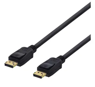 Produktfoto för DELTACO DisplayPort-kabel, 5m, 4K UHD, DP 1.2, svart