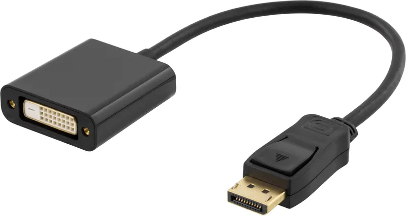 Bild 2 för DELTACO DisplayPort till DVI-D Dual Link adapter, 20 pin ha till 24+1 pin ho