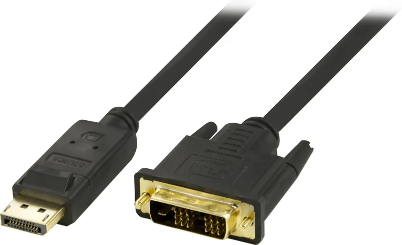 Bild 2 för DELTACO DisplayPort till DVI-D Single Link monitorkabel, 20-pin ha - 18+1-pin ha
