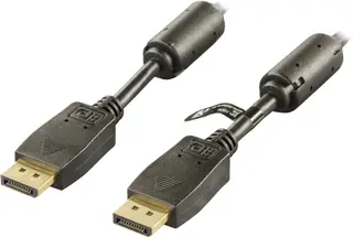 Produktfoto för DELTACO DP-1050 - DisplayPort-kabel - DisplayPort (hane) till DisplayPort (hane) - 5 m - svart