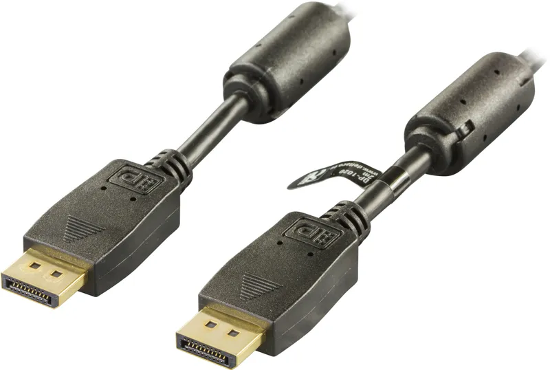 Bild 1 för DELTACO DP-1050 - DisplayPort-kabel - DisplayPort (hane) till DisplayPort (hane) - 5 m - svart
