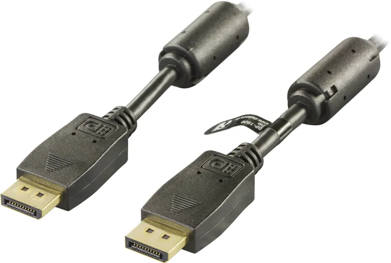 Bild 2 för DELTACO DP-1050 - DisplayPort-kabel - DisplayPort (hane) till DisplayPort (hane) - 5 m - svart