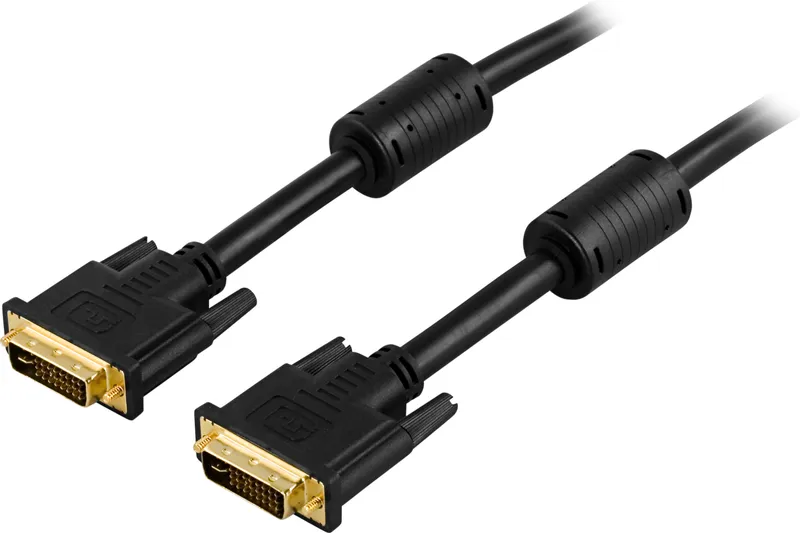 Bild 2 för DELTACO DVI monitorkabel Dual link, DVI-I ha - ha 2m