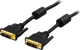 Produktfoto för DELTACO DVI monitorkabel, DVI-D ha till DVI-D ha 1m