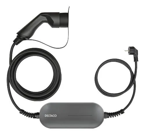 Alternativ bild 0 för Deltaco e-Charge Deltaco e-Charge Laddkabel 2,3 kW Schuko - Typ2 1-FAS