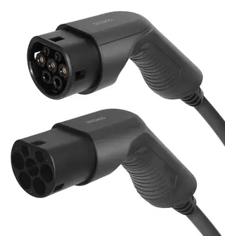 Produktfoto för Deltaco e-Charge Laddkabel e-Charge 11 kW Typ2 till Typ2, 16A, 7m 11 k