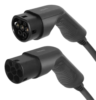 Produktfoto för DELTACO e-Charge laddkabel, typ 2 till typ 2, 3 fas, 32A, 22KW, 5m