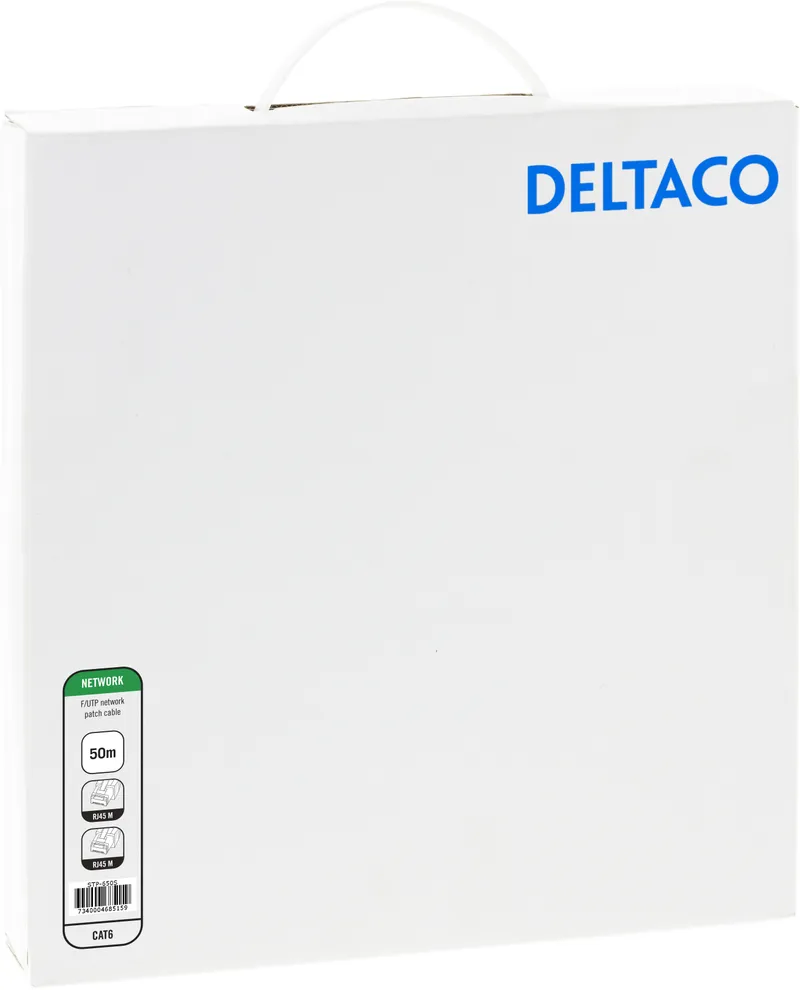 Bild 2 för DELTACO F/UTP Cat6 patchkabel 50m, svart
