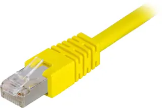 Produktfoto för DELTACO F/UTP Cat6 patchkabel, LSZH, 0,7m, gul