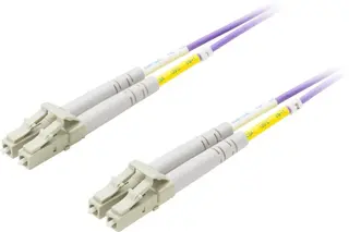 Produktfoto för DELTACO fiberkablage, LC - LC, 50/125, OM4, duplex, multimode, 3m