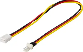 Produktfoto för DELTACO Förlängningskabel för 3-pins fläktar 30 cm