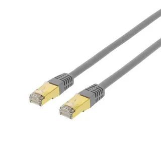 Produktfoto för Deltaco FTP Cat7 Nätverkskabel / 0.5m - Grå