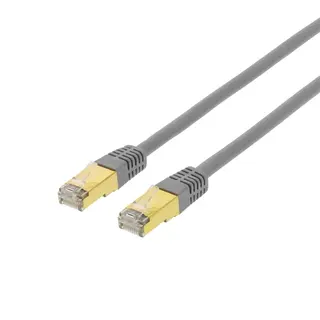 Produktfoto för Deltaco FTP Cat7 Nätverkskabel Halogenfri / 2m - Grå