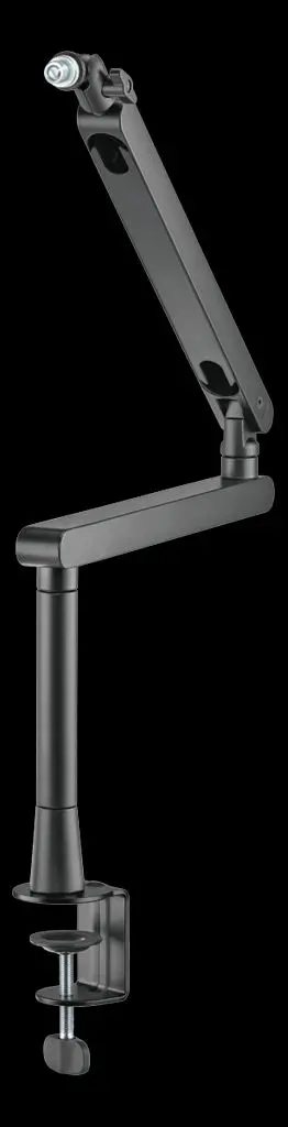 Produktfoto för Deltaco GAM-173 Low-Profile Streaming Microphone arm with riser height extension adapter Black
