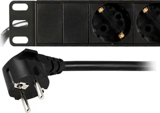 Produktfoto för DELTACO GT-8629 - Kraftdistributionsenhet (kan monteras i rack) - ingång: power CEE 7/7 - utgångskontakter: 8 - 1U - 19 - svart
