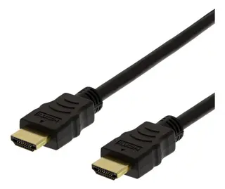 Produktfoto för DELTACO HDMI-1010D-FLEX - Hög hastighet - HDMI-kabel med Ethernet - HDMI hane till HDMI hane - 1 m - stöd för 4K