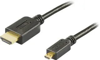Produktfoto för Deltaco Hdmi-1053 5m Hdmi Micro Hane Hdmi Hane