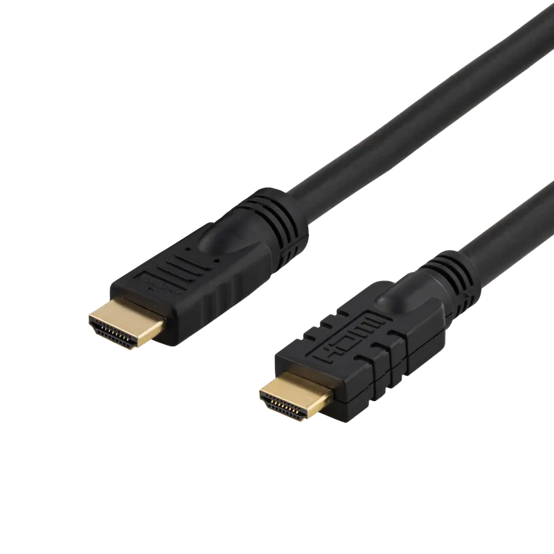 Bild 1 för DELTACO HDMI-1250 - HDMI-kabel med Ethernet - HDMI han til HDMI han - 25 m - sort