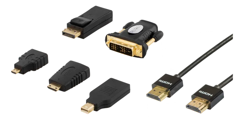 Bild 1 för DELTACO HDMI-251 - HDMI-kabel med Ethernet-kit - 2 m - svart