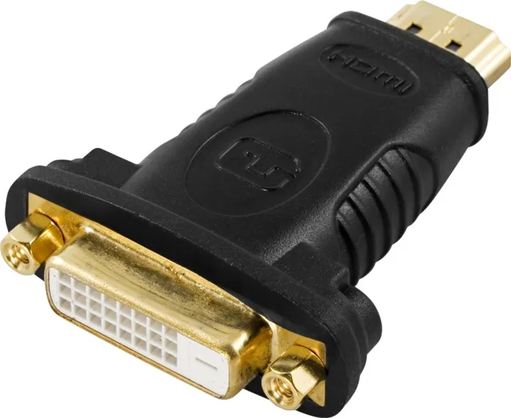 Alternativ bild 0 för Deltaco HDMI-adapter, HDMI hane till DVI-D hona