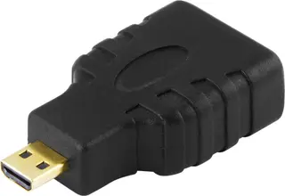 Produktfoto för Deltaco HDMI-adapter, Micro HDMI hane - HDMI hona