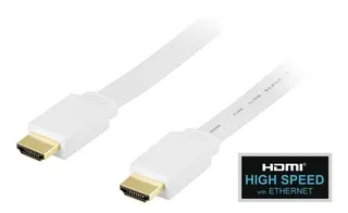 Produktfoto för DELTACO HDMI-kabel, v1.4+Ethernet, 19-pin ha-ha, 1080p,1m