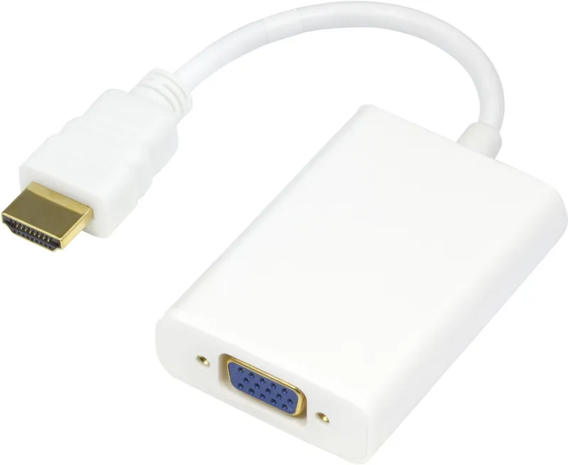Bild 1 för DELTACO HDMI-VGA8 - Videotransformator - HDMI - VGA - vit