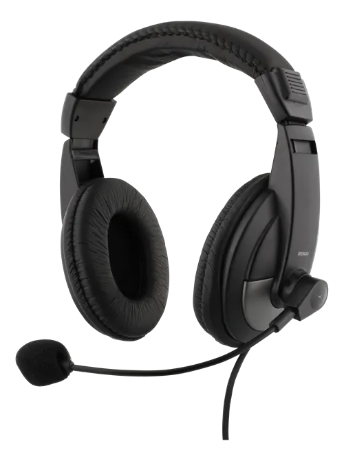 Alternativ bild 0 för Deltaco HL-50 - Headset - full size - wired - 3.5 mm jack - black