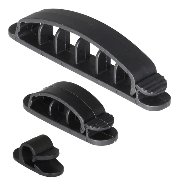 Alternativ bild 0 för DELTACO kabelklämmor, 1/3/6 platser, 10-pack, svart