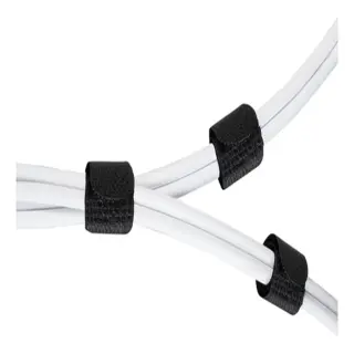 Produktfoto för DELTACO kardborrband, bredd 20mm, 18cm, 10-pack, svart