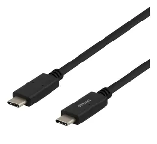 Produktfoto för Deltaco Laddningskabel USB-C till USB-C, 1 m, svart