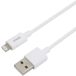 Produktfoto för DELTACO - Lightning-kabel - USB hane till Lightning hane - 2 m - vit