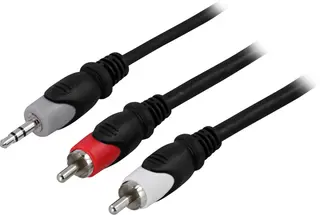 Produktfoto för DELTACO Ljudkabel 3,5 mm ha - 2 x RCA ha 5 m
