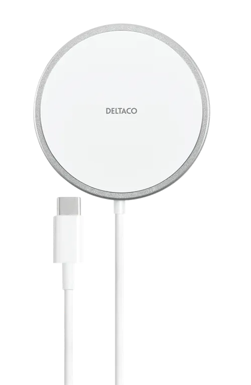 Alternativ bild 0 för Deltaco magnetic wireless charger 15 W USB-C wh