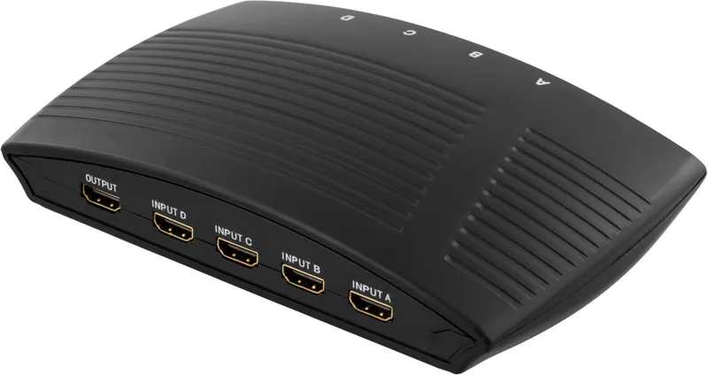 Bild 1 för DELTACO Manuell HDMI-switch, 4 ingångar till en utgång, Full HD i 60Hz
