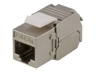 Produktfoto för DELTACO MD-121 - Modulär insättning - CAT 6a - RJ-45 - vit, metall