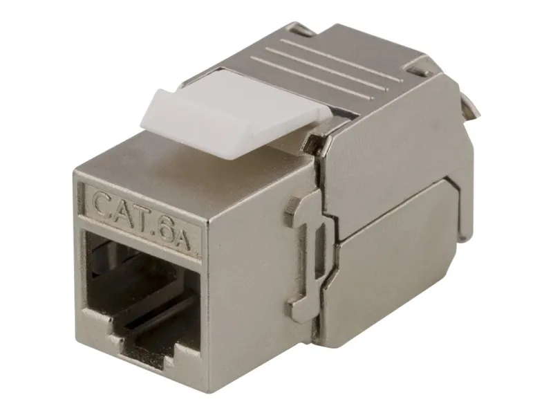 Alternativ bild 0 för DELTACO MD-121 - Modulär insättning - CAT 6a - RJ-45 - vit, metall
