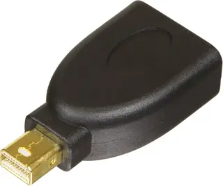 Produktfoto för DELTACO MDP-DP - DisplayPort-adapter - Mini DisplayPort (hane) till DisplayPort (hona) - svart